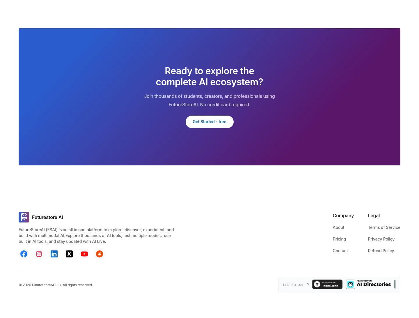 futurestore.ai — CTA