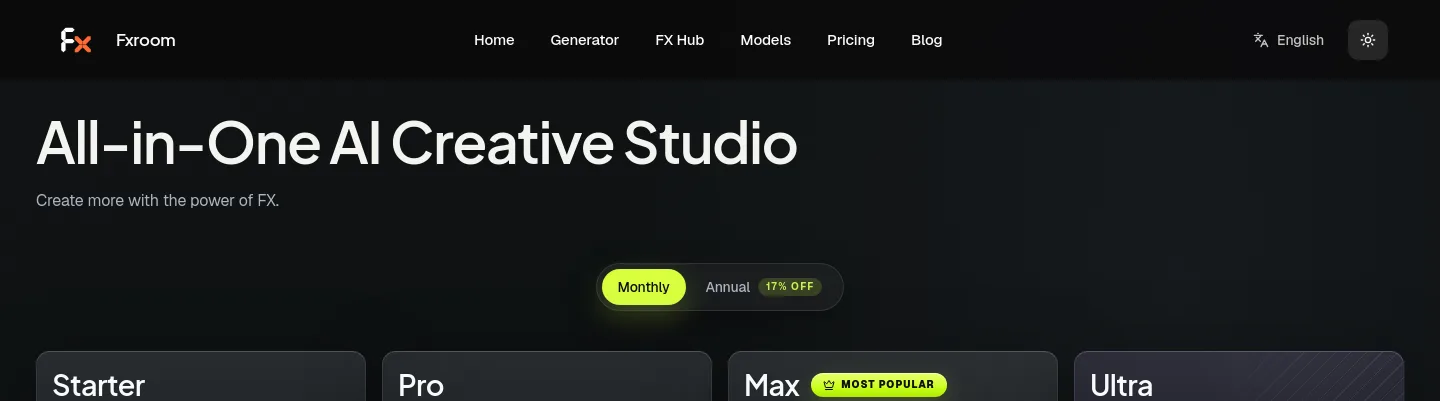 fxroom.ai — Hero