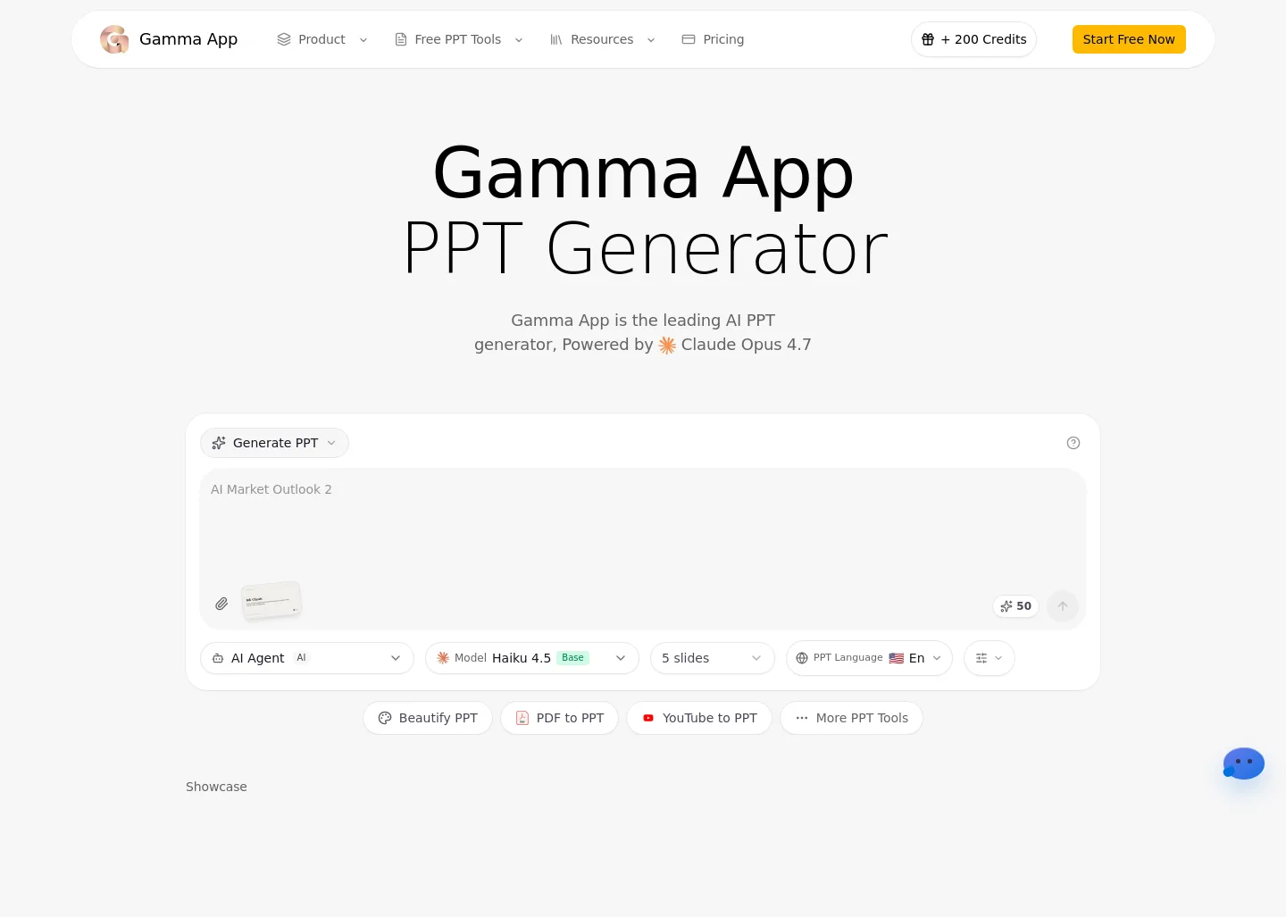 gammaapp.ai — Hero