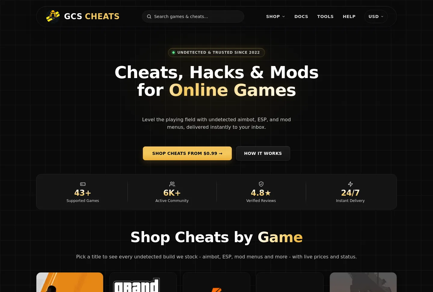 gcscheats.com — Hero