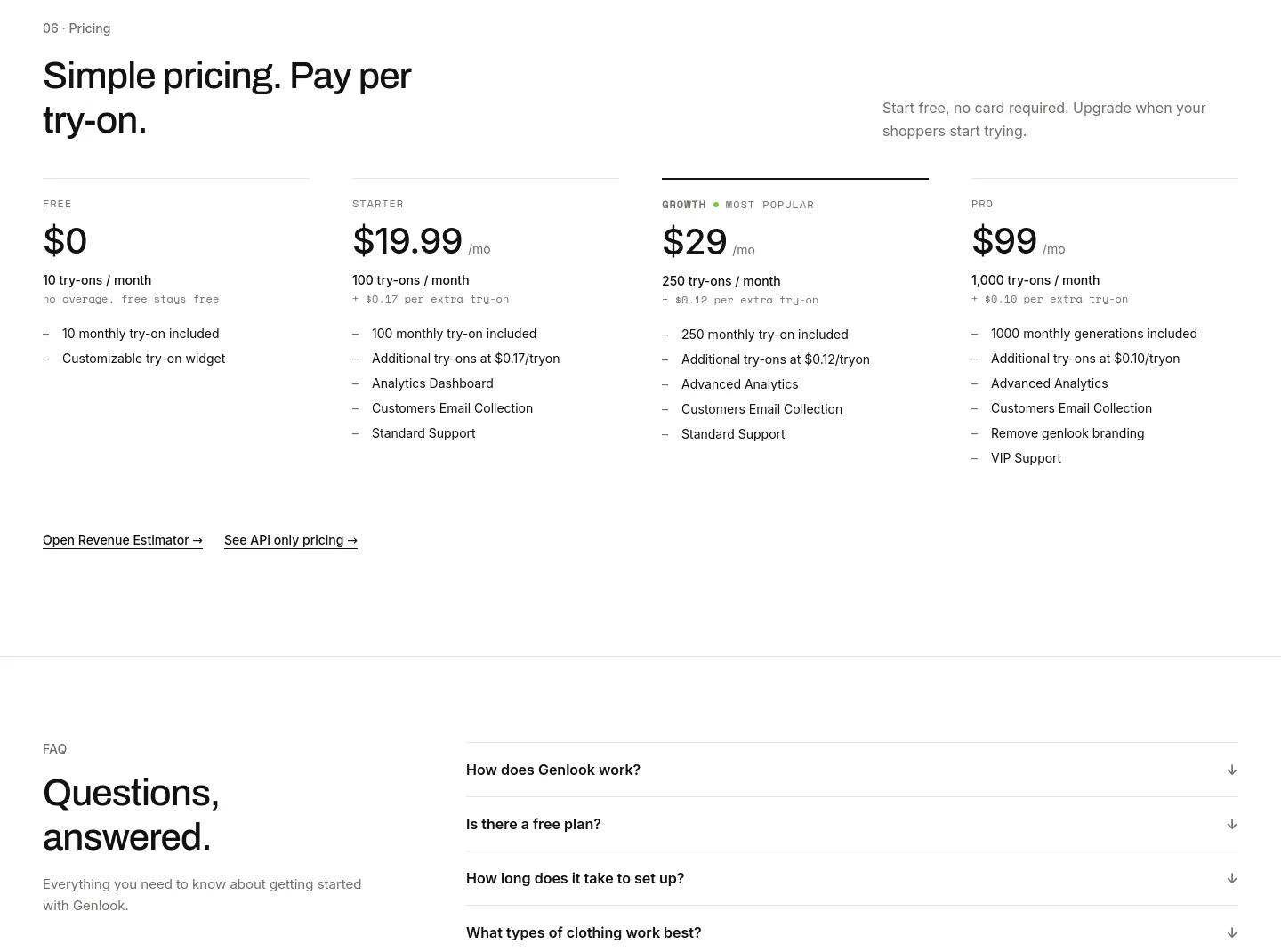 genlook.app — Pricing