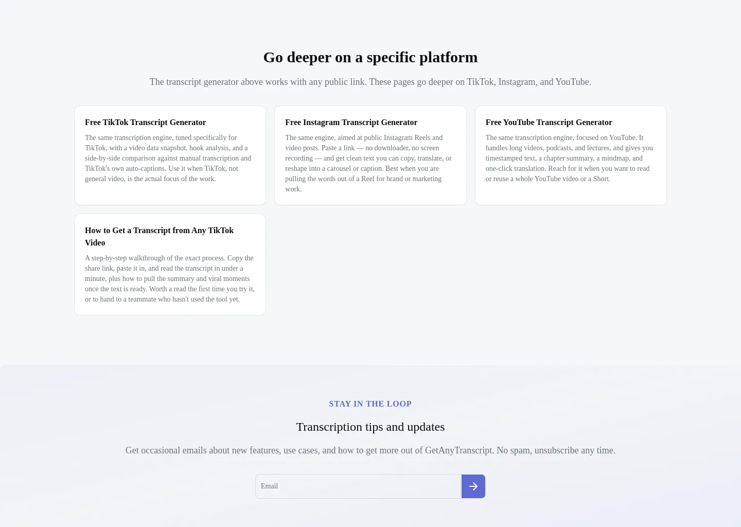 getanytranscript.com — Logo Wall