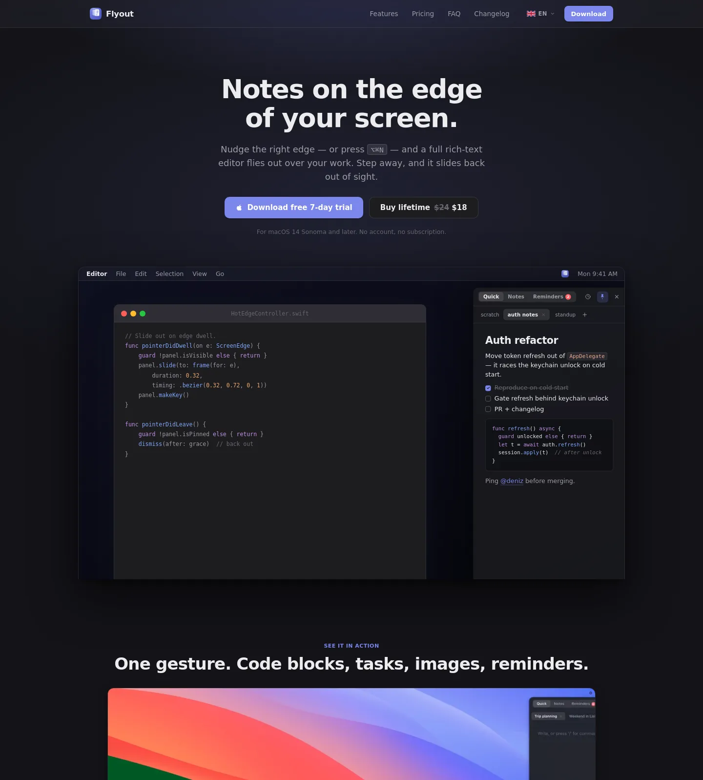 getflyout.app — Hero + Pricing