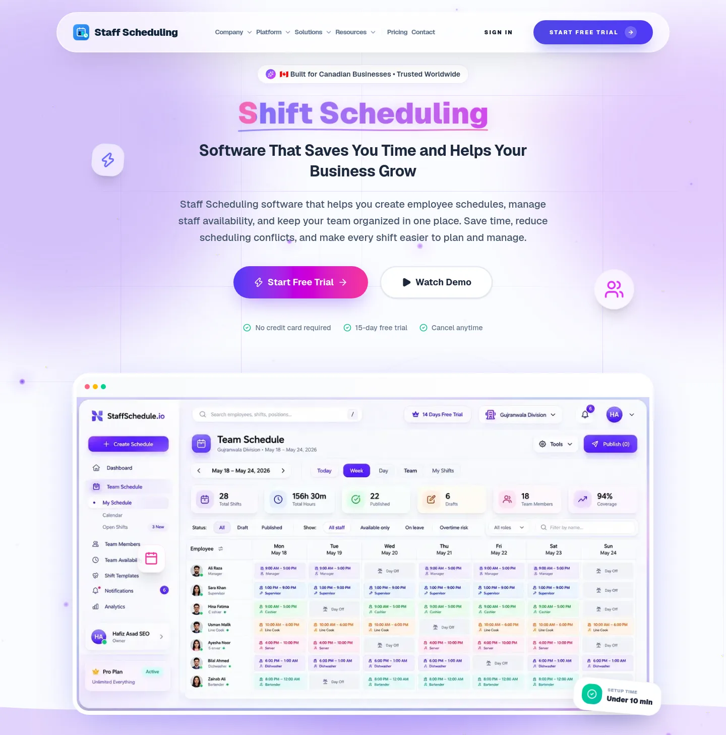 getstaffscheduling.ca — The Trust Wall
