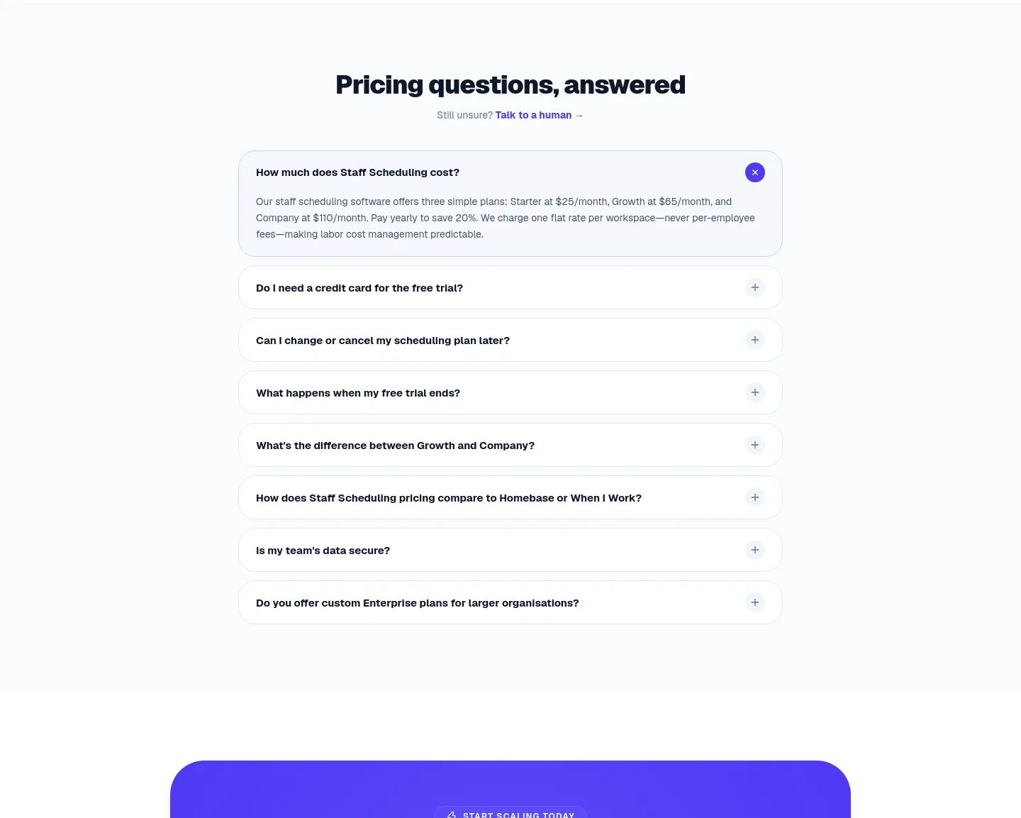 getstaffscheduling.ca — FAQ