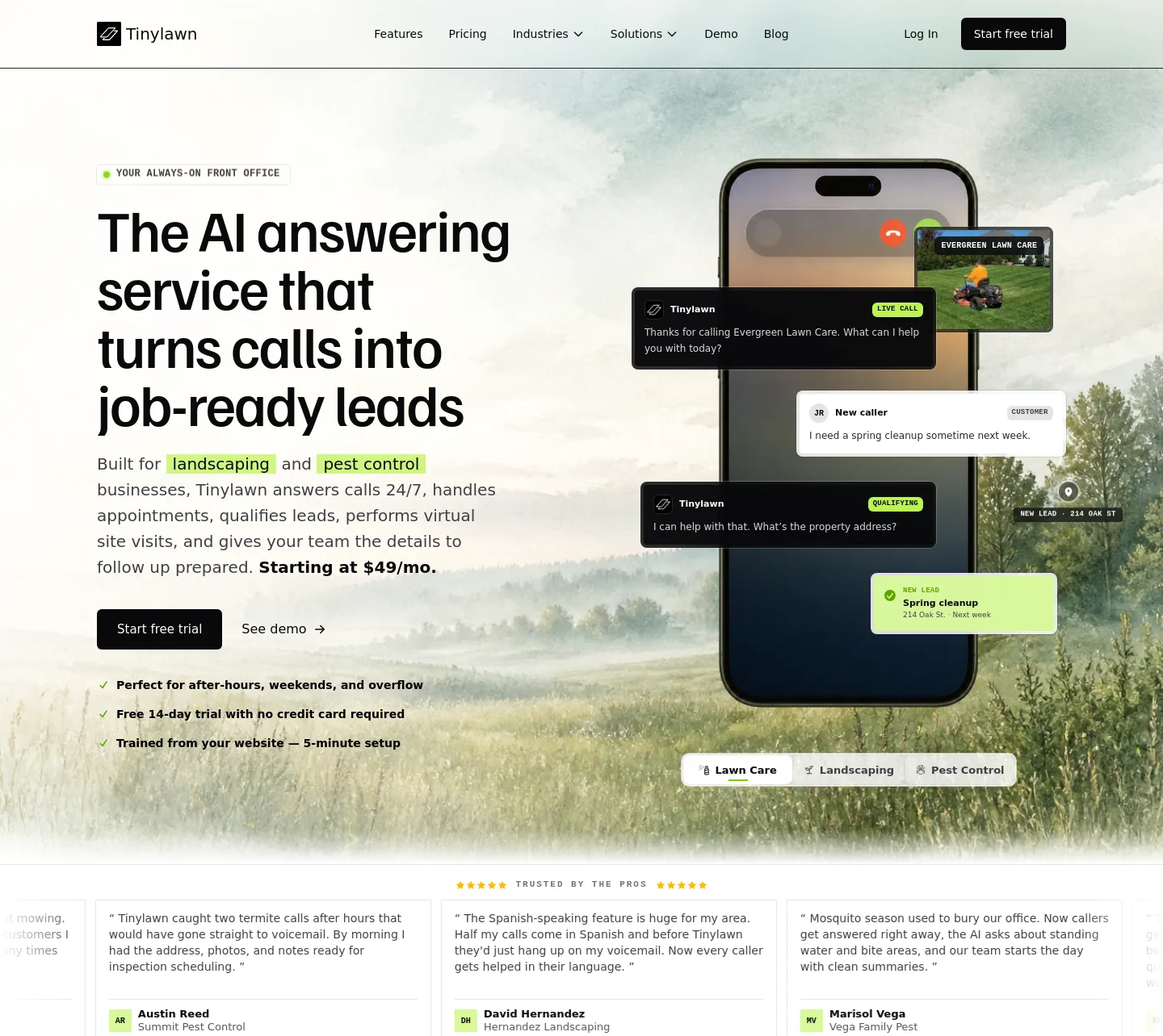 gettinylawn.com — Hero