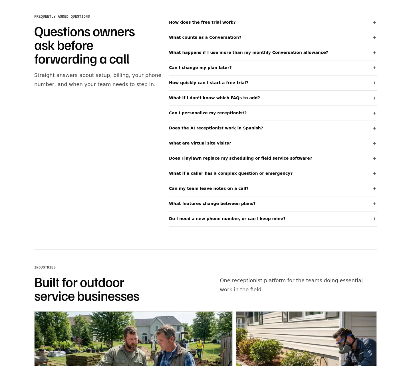 gettinylawn.com — FAQ