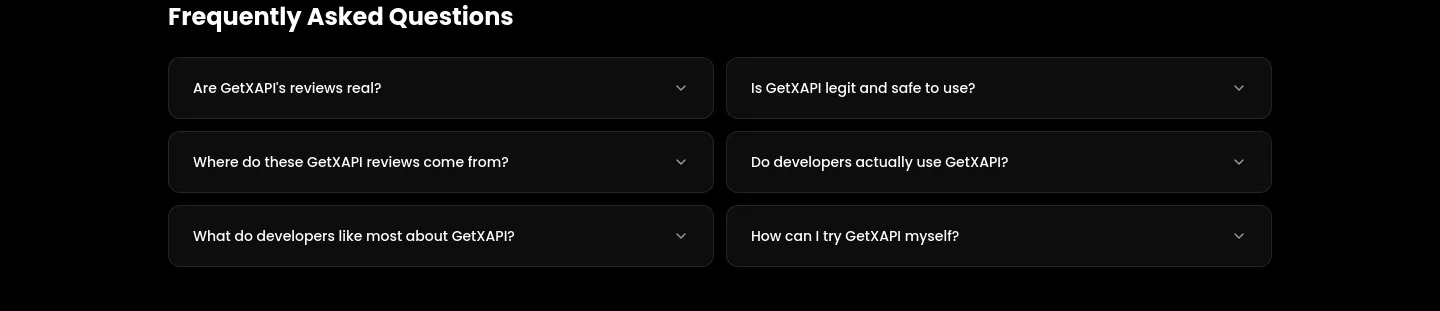 getxapi.com FAQ section