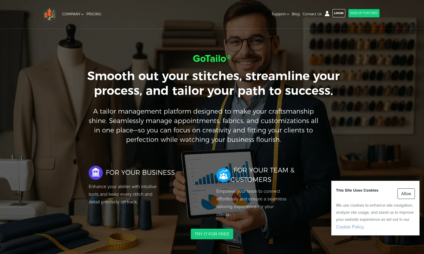 gotailo.com — Hero