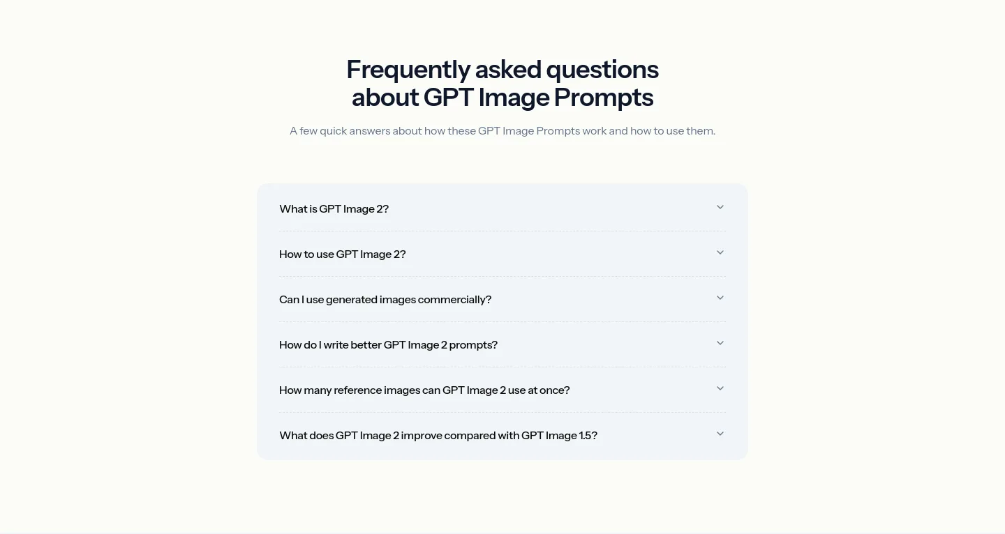 gptimageprompts.com — FAQ