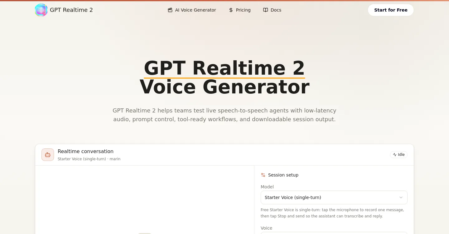 gptrealtime2.net — Hero