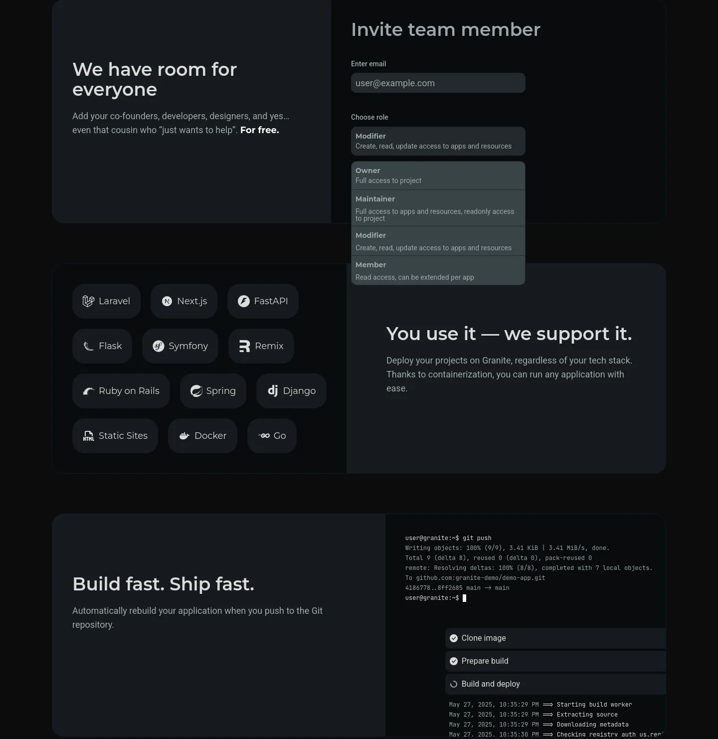 granite.so — Features