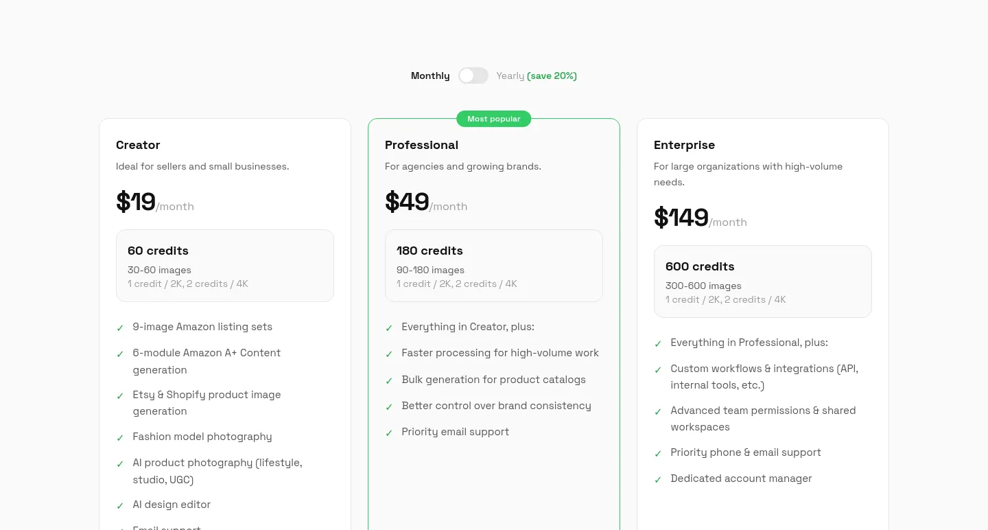 greenonion.ai — Pricing