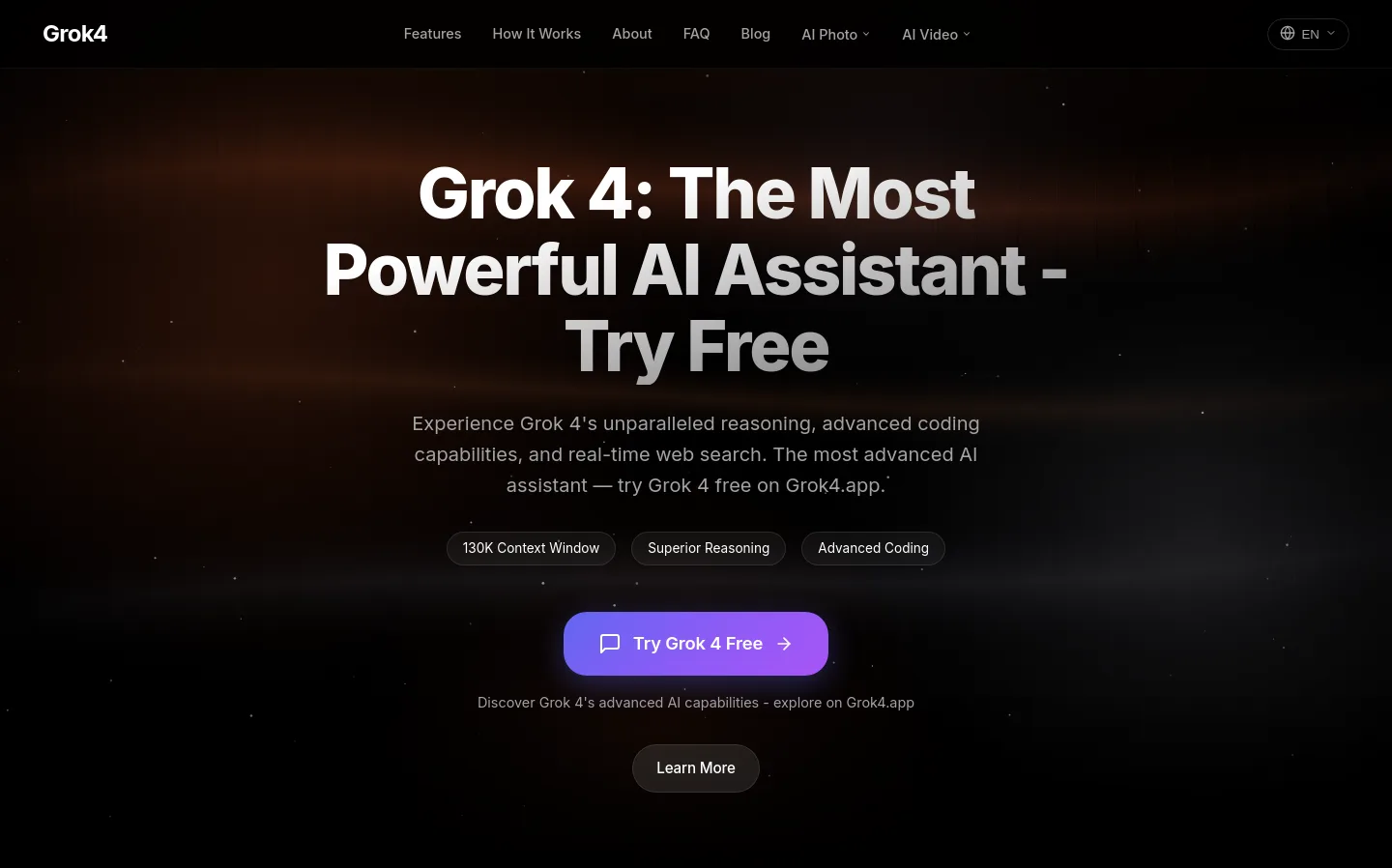 grok4.app — Hero