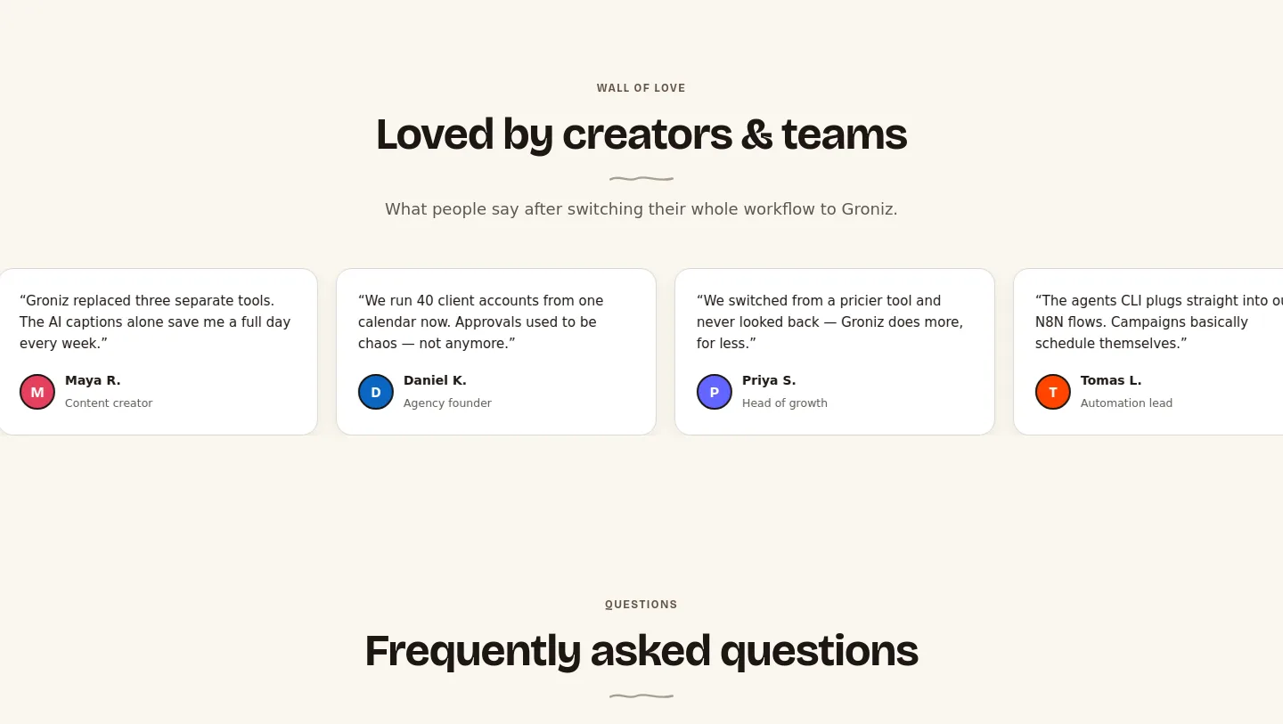 groniz.com — Logo Wall
