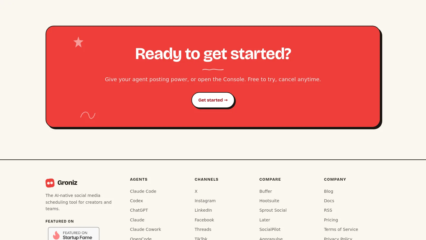 groniz.com CTA section