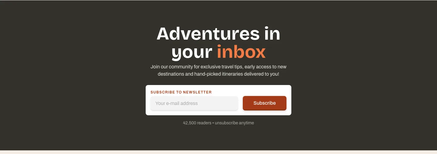guidetail.com Email Capture section