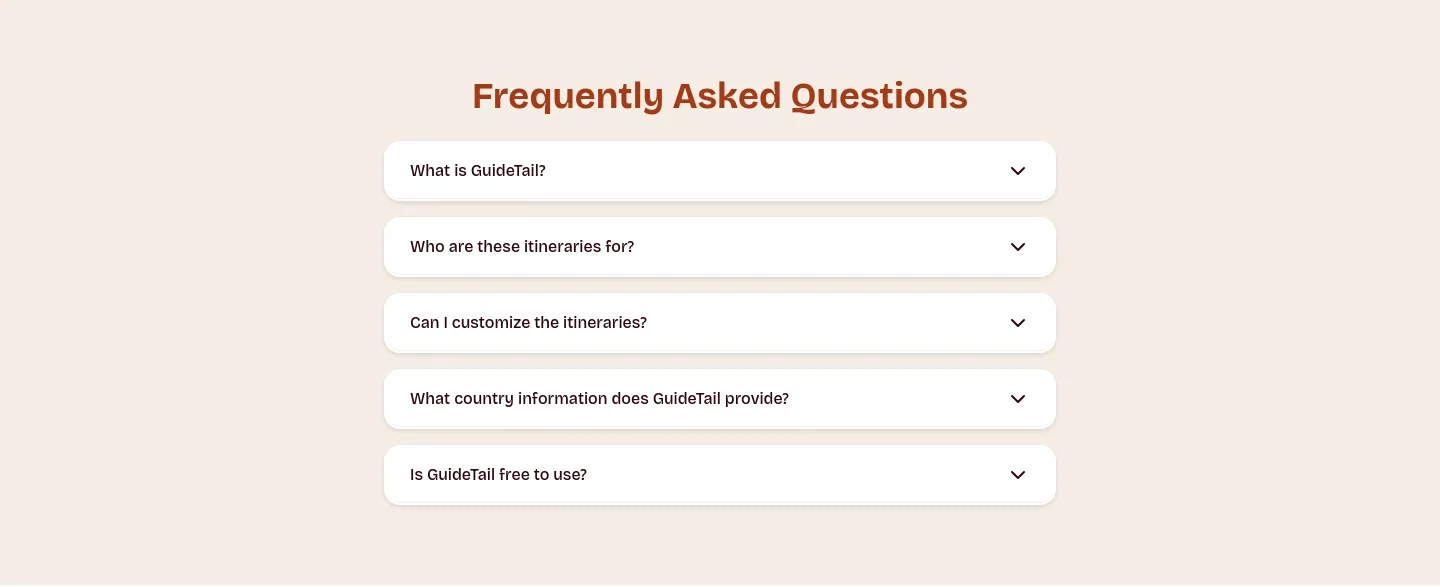 guidetail.com — FAQ