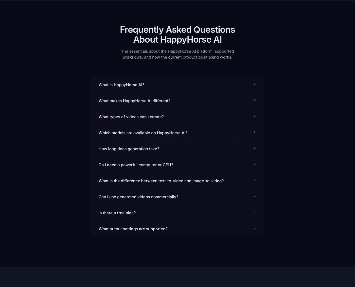 happyhorse-ai.ai — FAQ