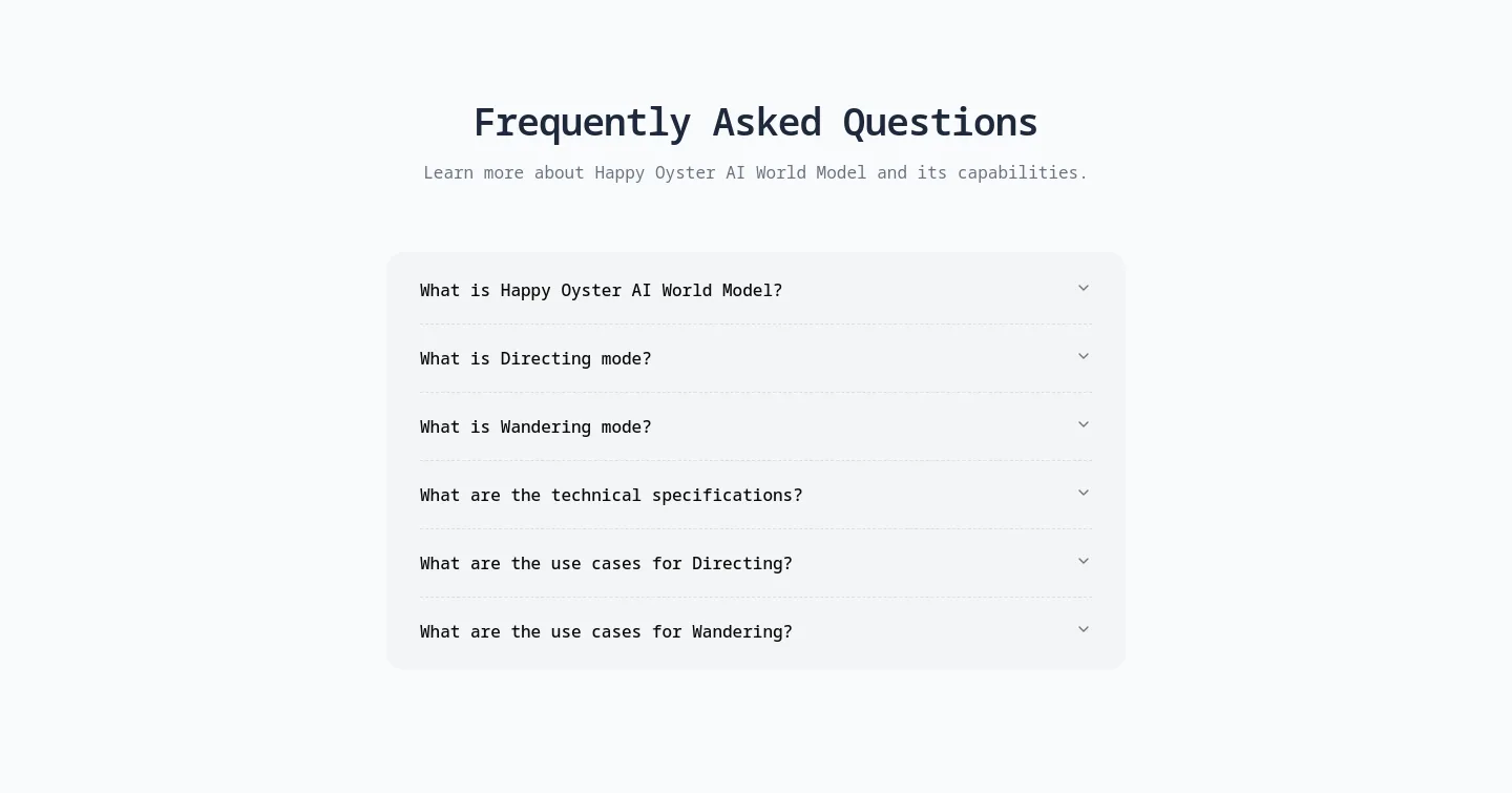 happyoyster-ai.com — FAQ