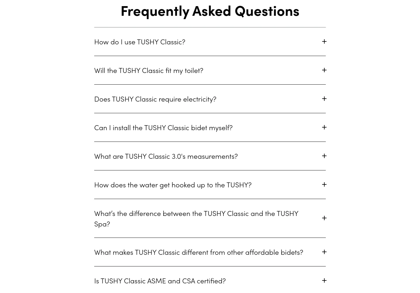 hellotushy.com — FAQ
