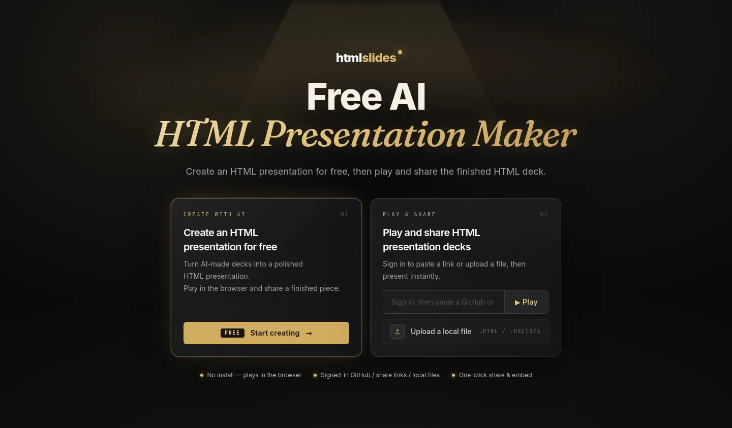 htmlslides.ai — Hero