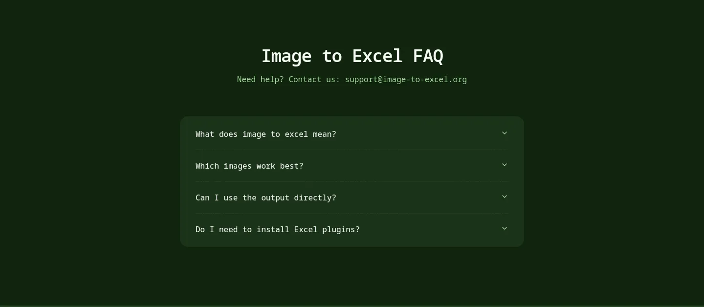 image-to-excel.org — FAQ