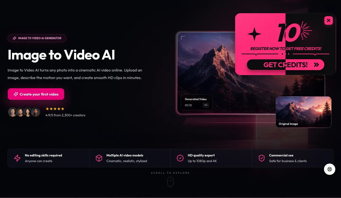 image-to-video-ai.im — Hero