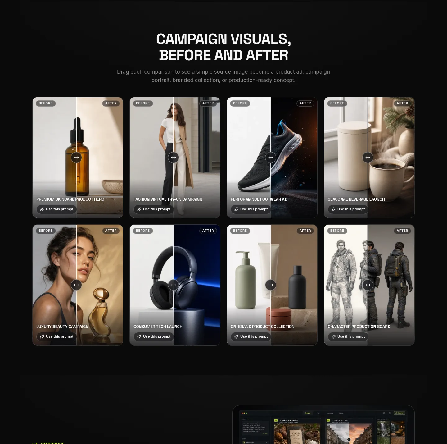 image2image.app Comparison section