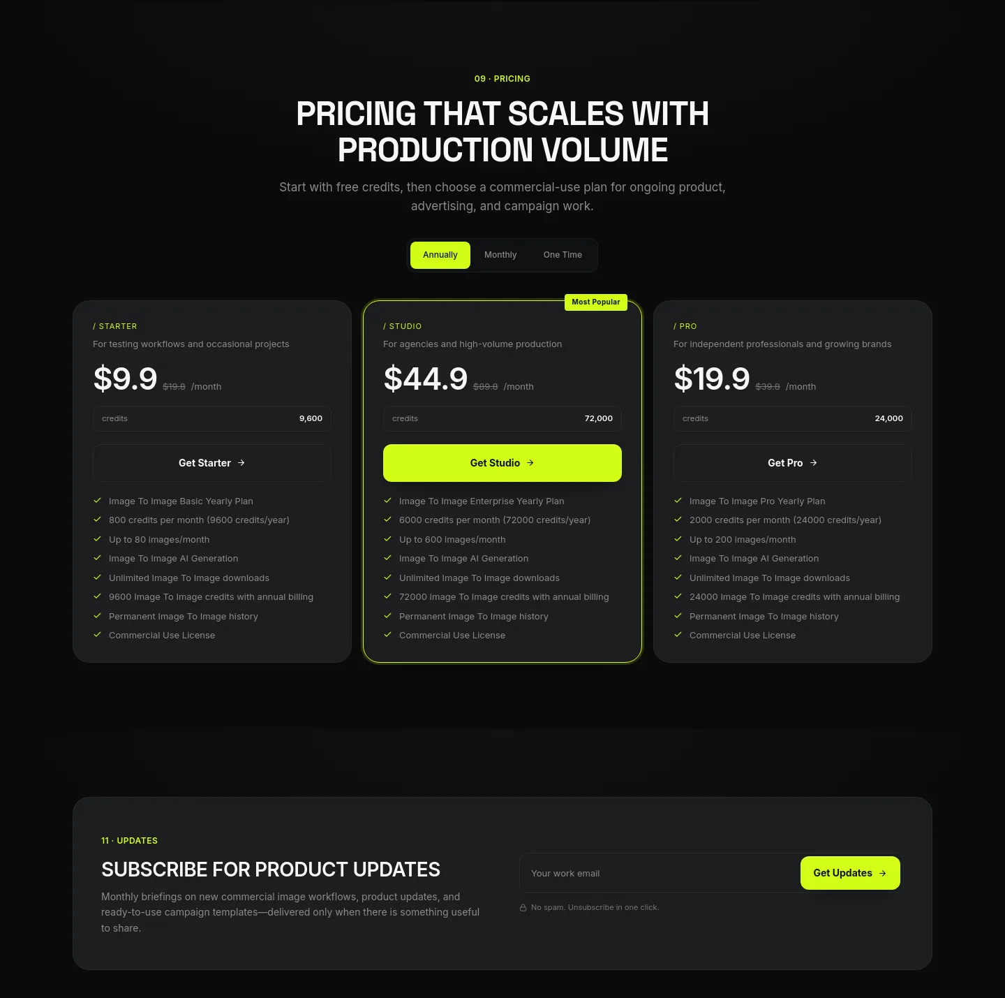 image2image.app — Pricing