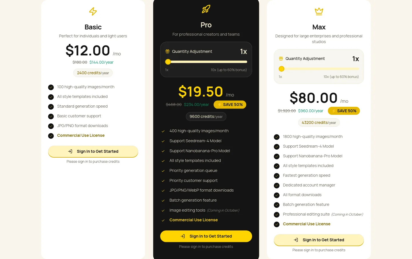 imgeditor.co Pricing section