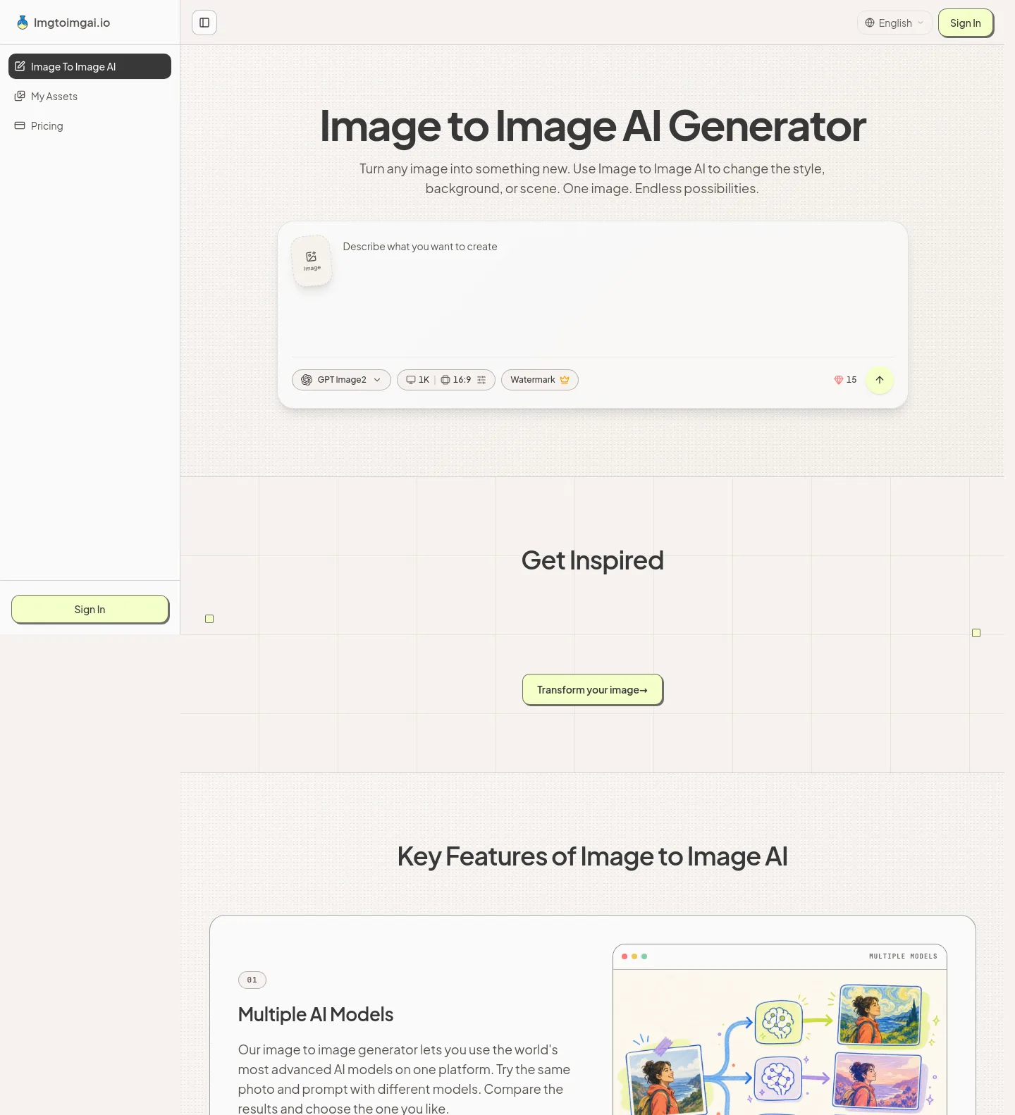 imgtoimgai.io — The Pricing Page