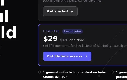 Price anchor element from indiechains.com