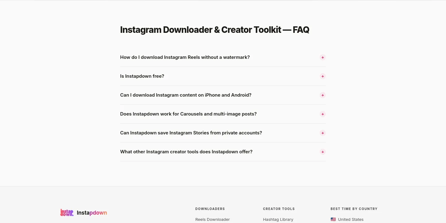 instapdown.com — FAQ