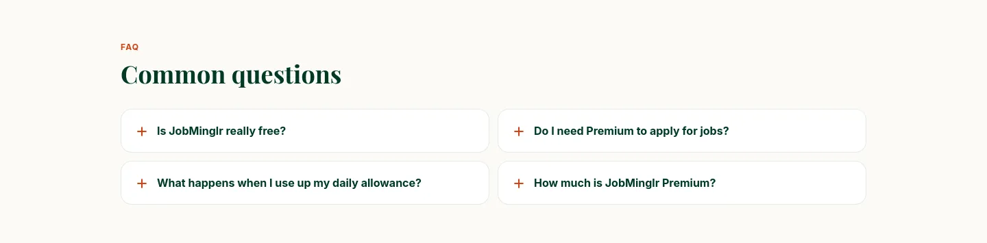 jobminglr.com — FAQ