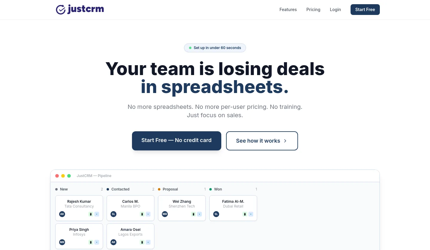 justcrm.work — The Trust Wall