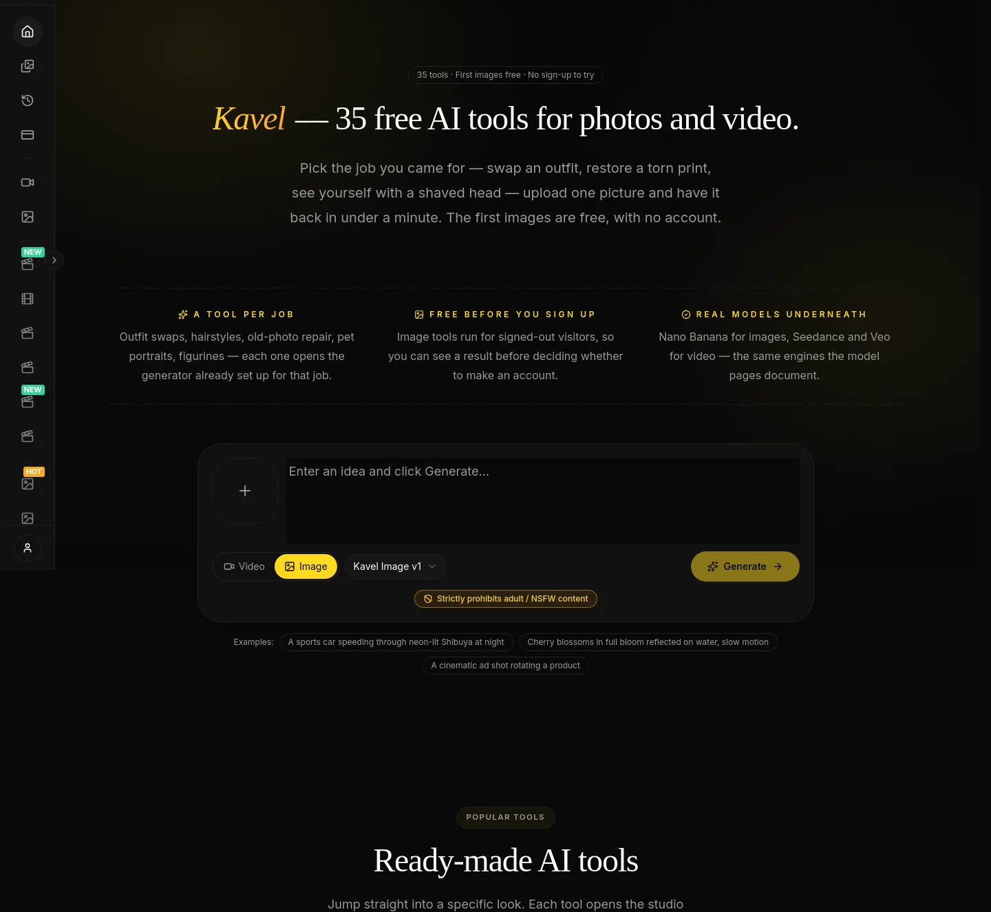 kavel.ai — Hero