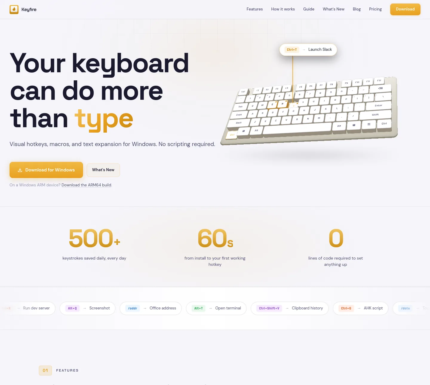 keyfire.app — Hero