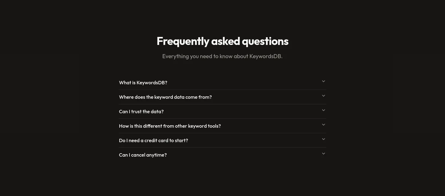 keywordsdb.com — FAQ