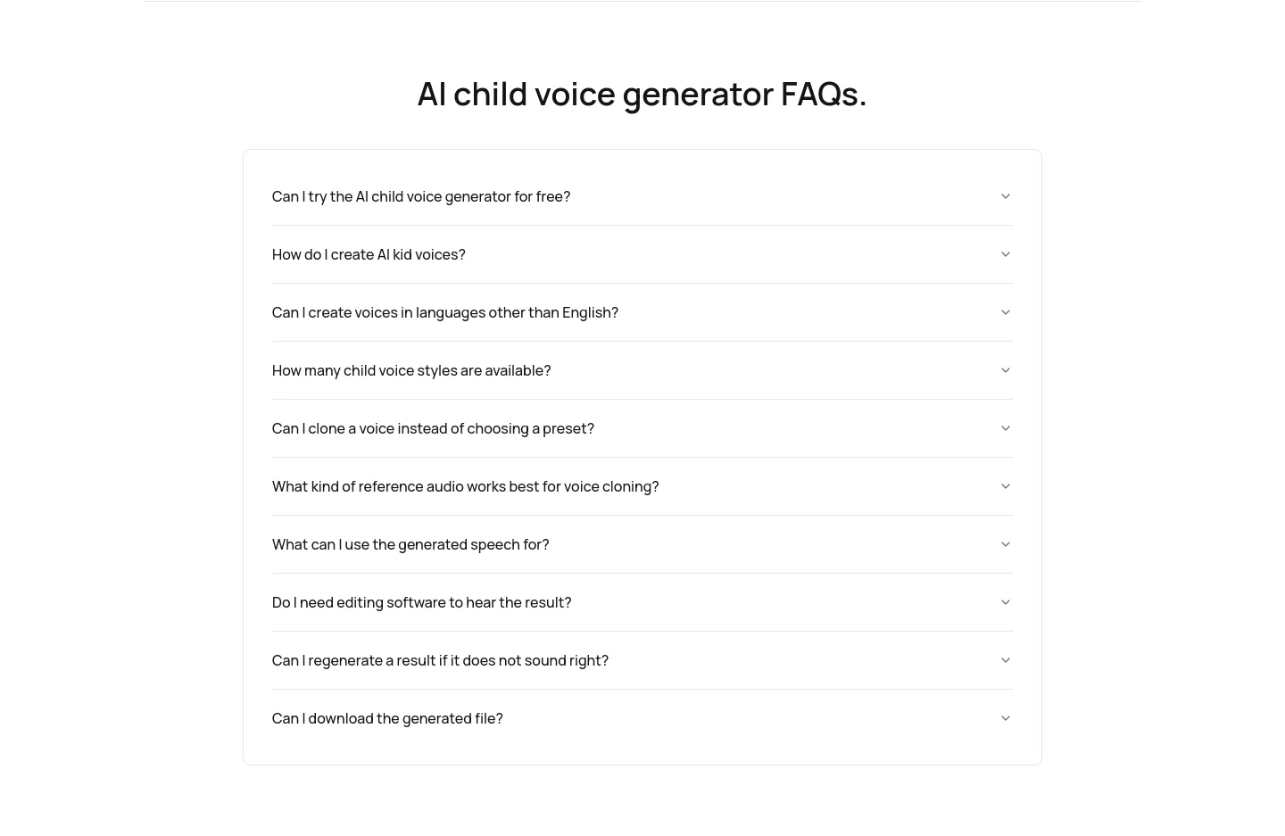 kid-voices-ai.com — FAQ