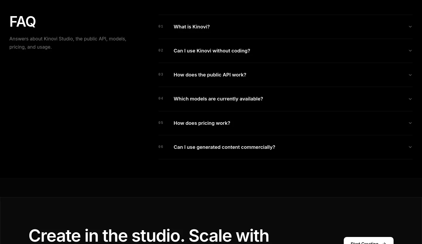 kinovi.ai — FAQ
