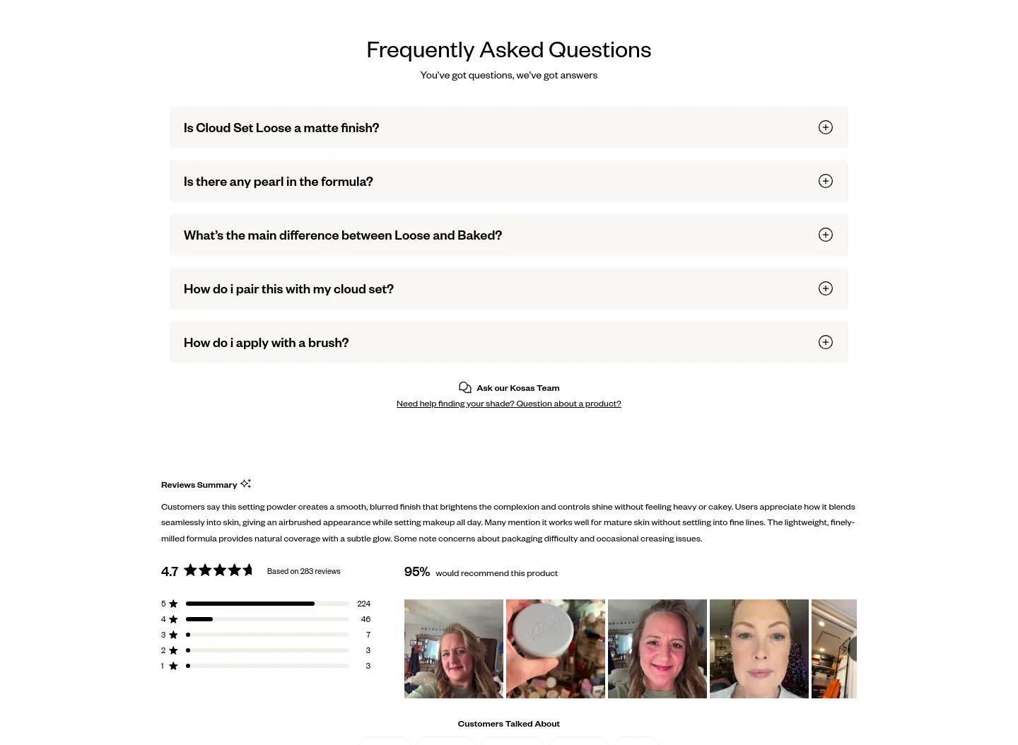 kosas.com — FAQ