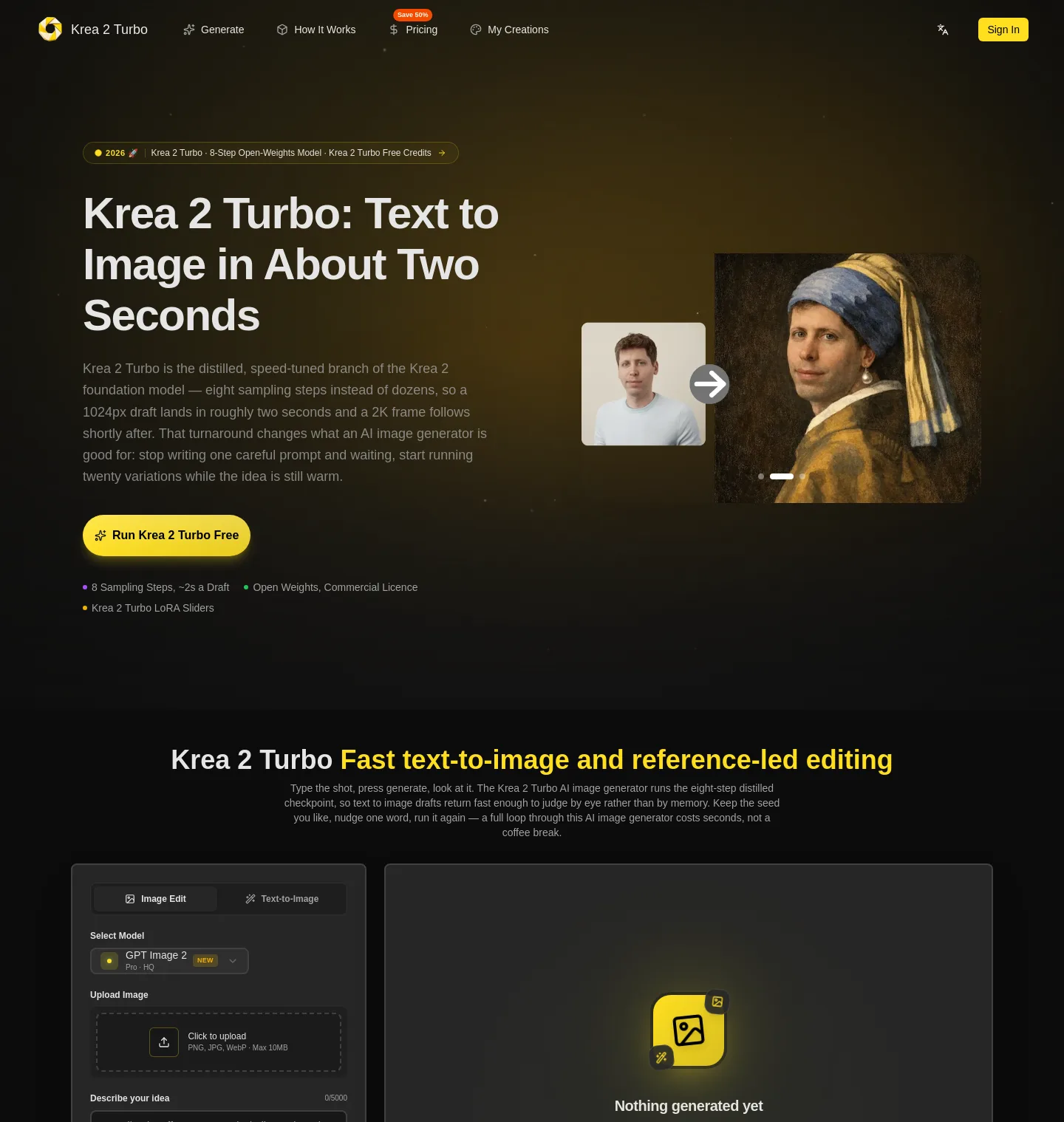 krea2turbo.pro — Hero