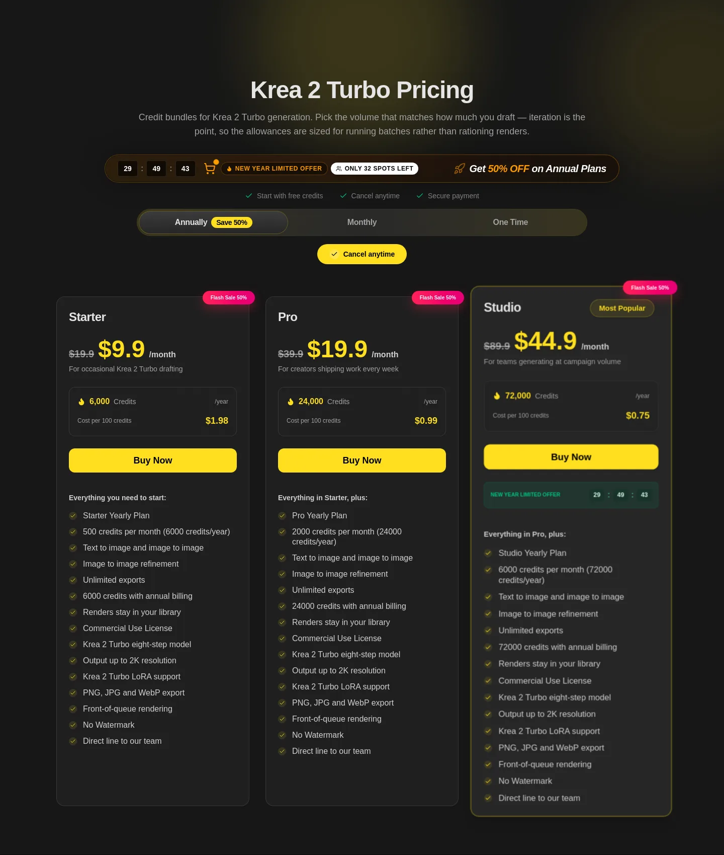 krea2turbo.pro — Pricing