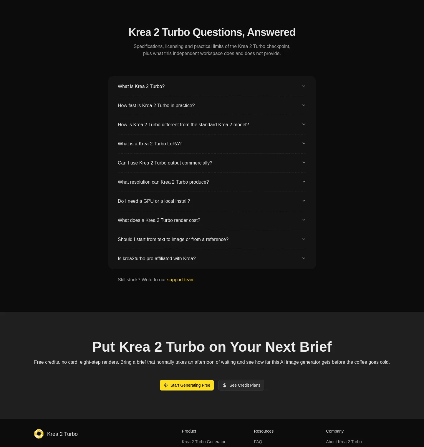 krea2turbo.pro — FAQ
