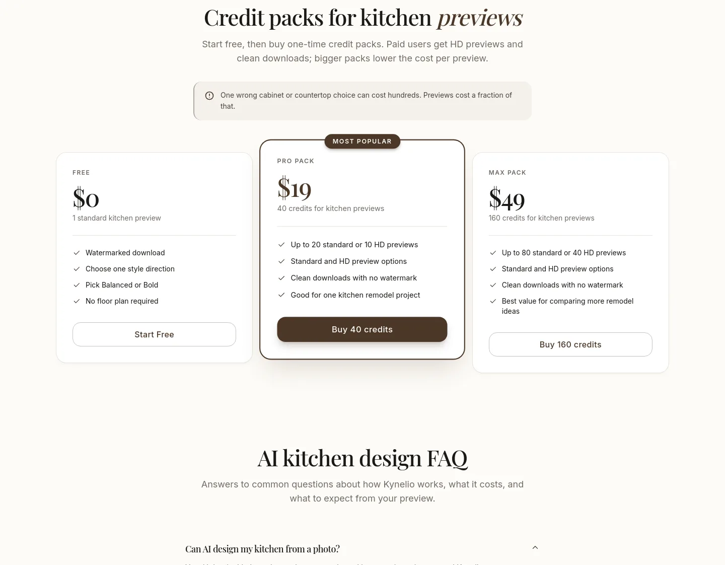 kynelio.com — Pricing