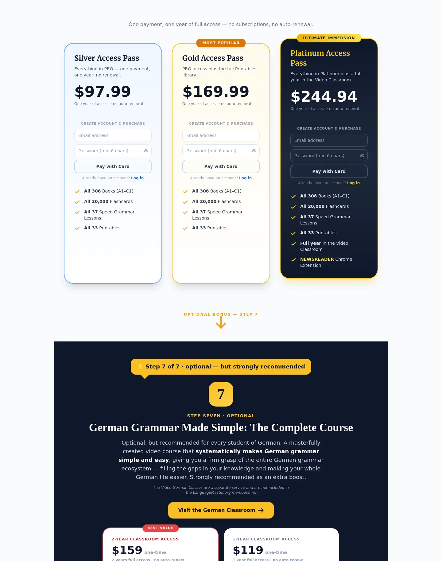 languagemaster.org — Pricing