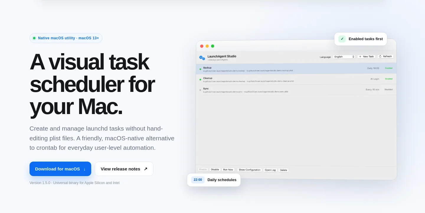 launchagentstudio.com — a real Hero section