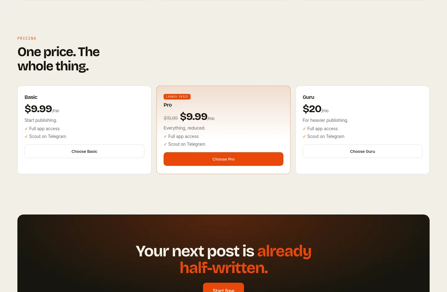 launchpost.app — Pricing