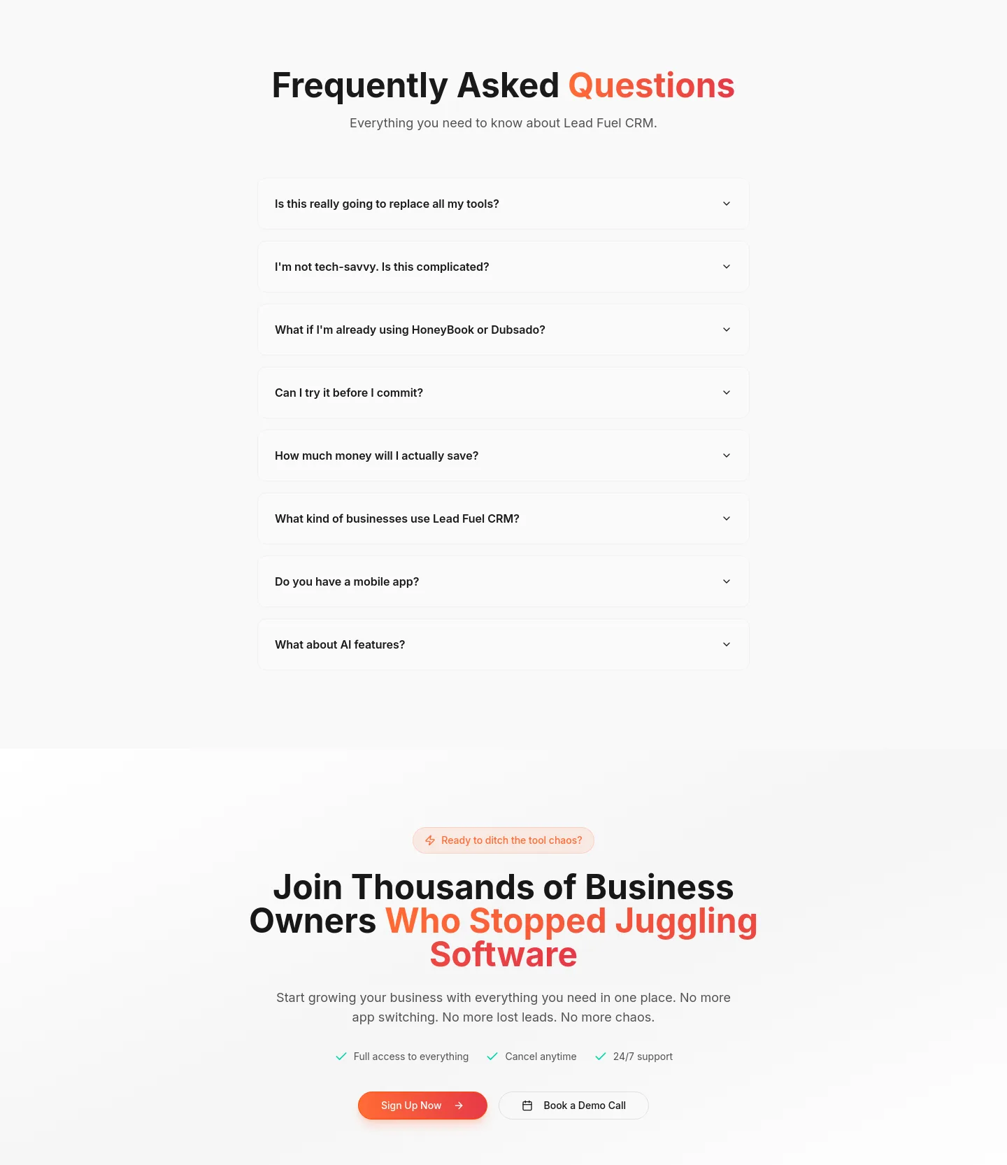 leadfuelcrm.com — FAQ